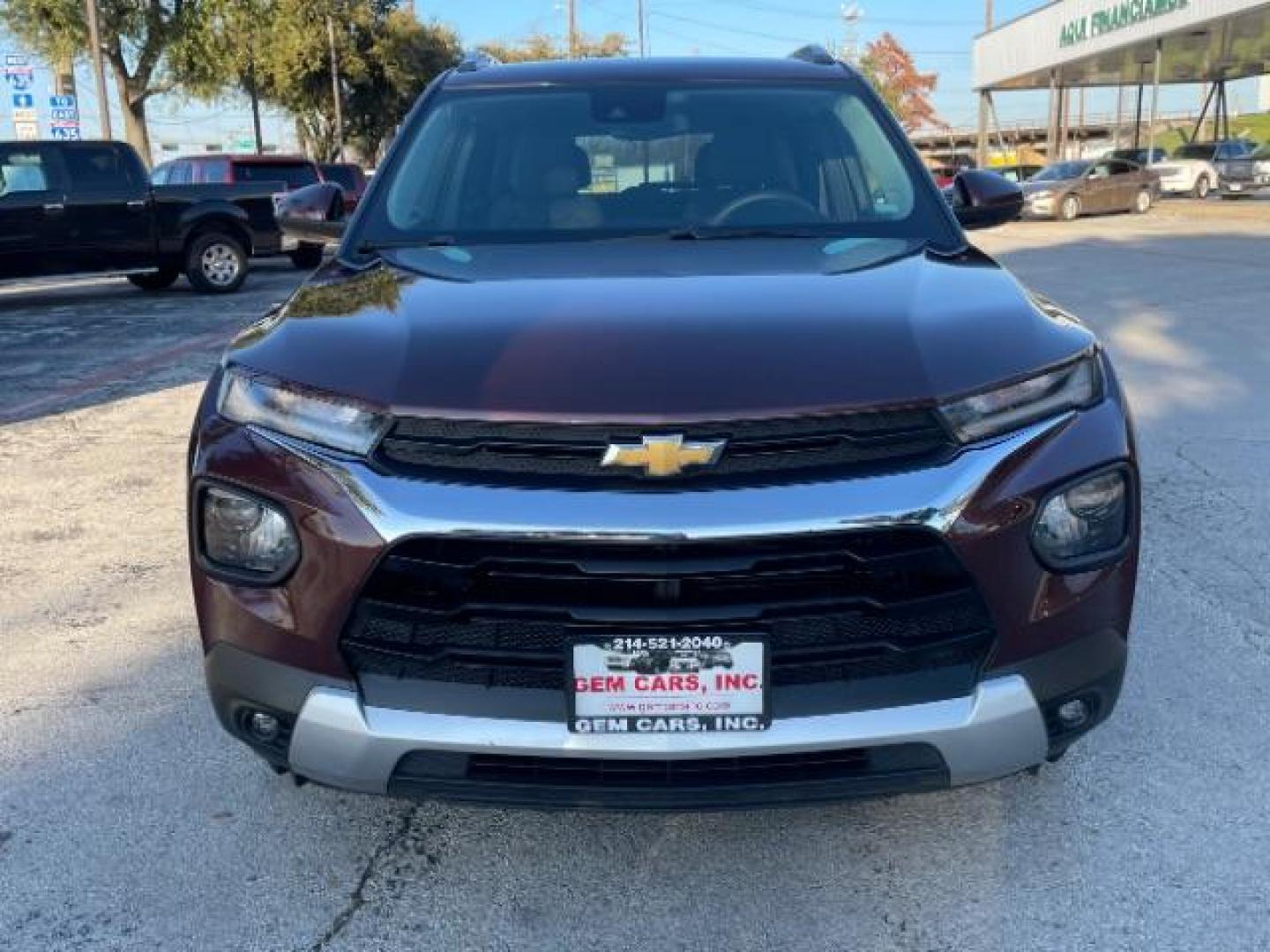 2023 Mahogany Red Metallic /Jet Black Chevrolet Trailblazer LT AWD (KL79MRSLXPB) with an 1.3L L3 DOHC 12V engine, 9-Speed Automatic transmission, located at 12182 Garland Rd, Dallas, TX, 75218, (214) 521-2040, 0.000000, 0.000000 - Photo#3